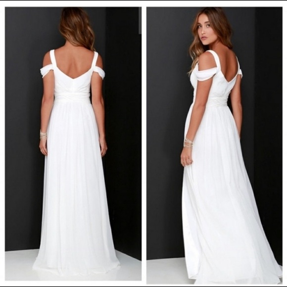Lulu’s Ocean of Elegance Ivory Maxi Dress - Picture 2 of 9